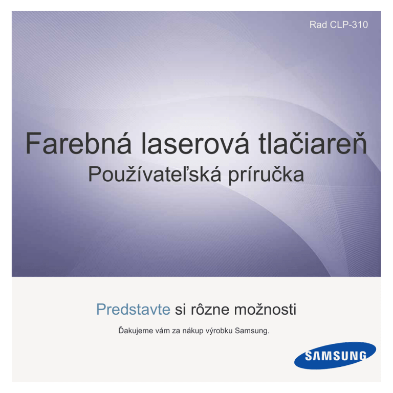 Samsung CLP-310 User's manual Samsung CLP-310 User's manual