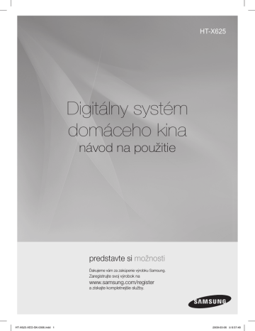 Samsung HT-X625 User guide Samsung HT-X625 User guide