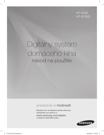 Samsung HT-X720G, HT-X720 User guide Samsung HT-X720G, HT-X720 User guide
