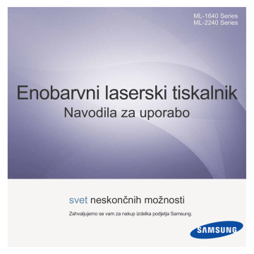 Samsung ML-1640 Uporabniški priročnik | Manualzz