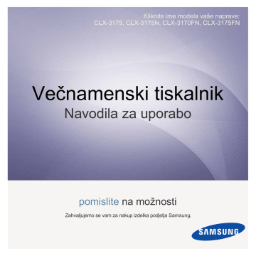 Samsung CLX-3175FW Uporabniški priročnik | Manualzz