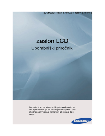 Samsung 460MX-3 Navodila za uporabo | Manualzz Samsung 460MX-3 Navodila za uporabo | Manualzz