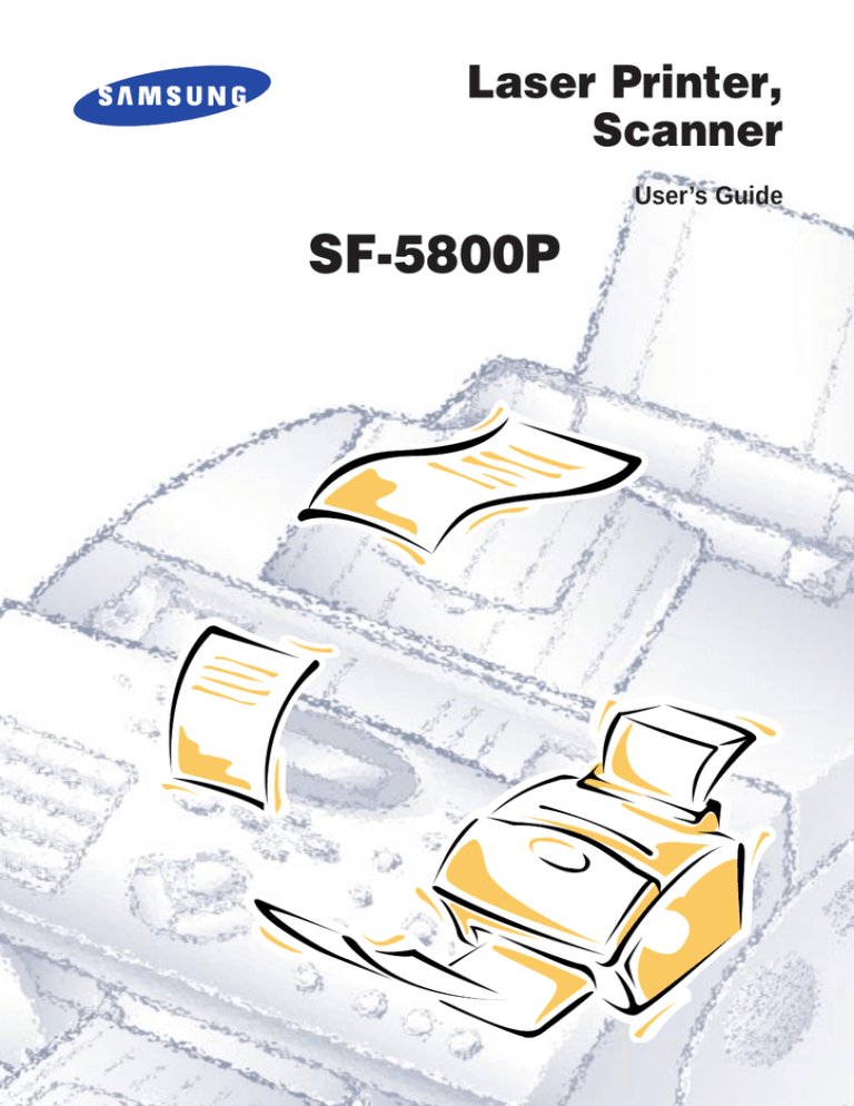 Samsung SF-5800P, CF-5800S Owner's manual Samsung SF-5800P, CF-5800S Owner's manual