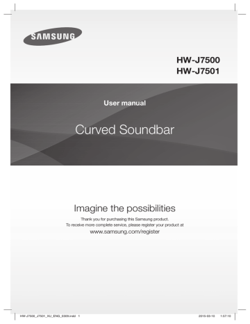 Samsung HW-J7500 User's manual Samsung HW-J7500 User's manual