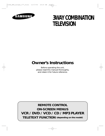 Samsung UW-17J11VD User manual | Manualzz Samsung UW-17J11VD User manual | Manualzz