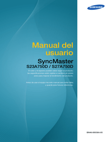 Samsung S27A750D Manual de usuario | Manualzz