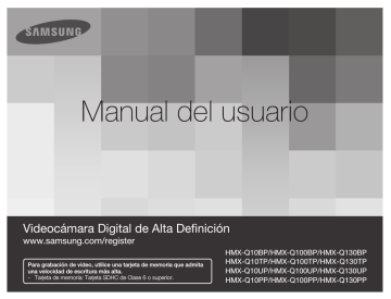 Samsung HMX-Q10BP Manual de usuario | Manualzz Samsung HMX-Q10BP Manual de usuario | Manualzz