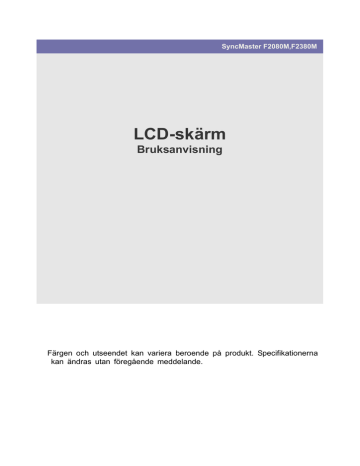 Samsung F2380M Bruksanvisningar | Manualzz Samsung F2380M Bruksanvisningar | Manualzz