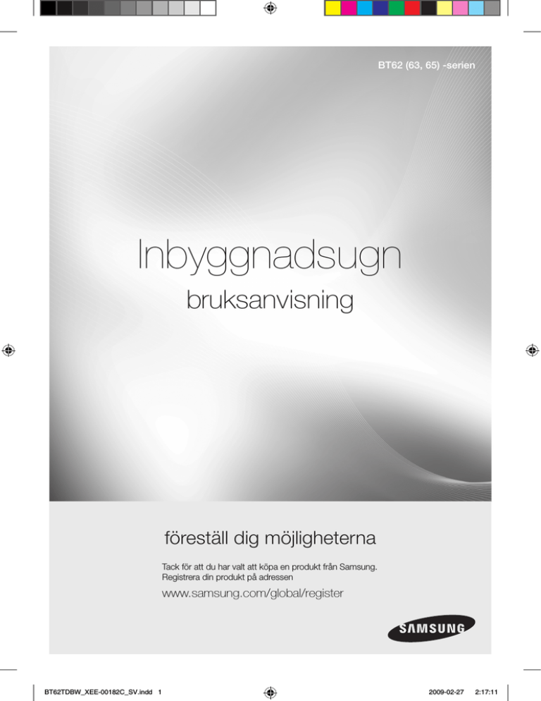 Samsung BT62TDBW User's guide Samsung BT62TDBW User's guide