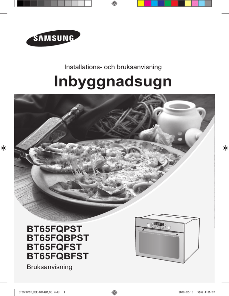 Samsung BT65FQBFST Owner's manual Samsung BT65FQBFST Owner's manual