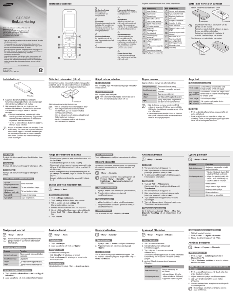 Samsung GT-C3595 Owner's manual Samsung GT-C3595 Owner's manual