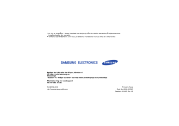 Samsung SGH-Z500 Bruksanvisningar | Manualzz