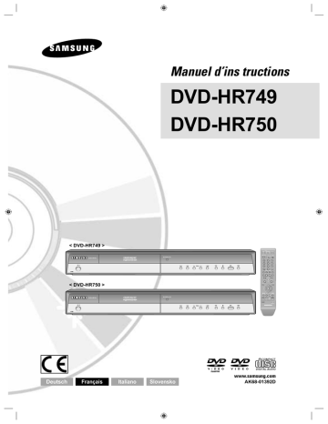 Samsung DVD-HR750 Mode d'emploi | Manualzz Samsung DVD-HR750 Mode d'emploi | Manualzz