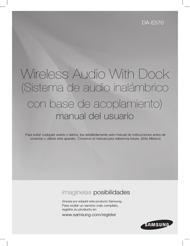 Samsung DA-E570 User manual Samsung DA-E570 User manual