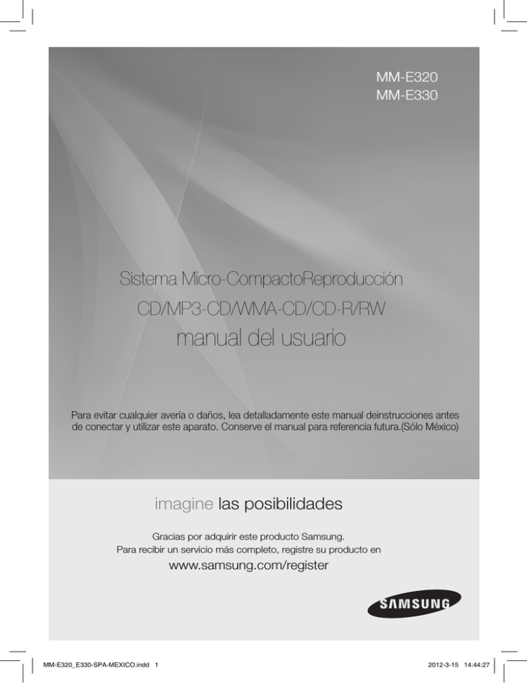 Samsung MM-E330, MM-E320 User's manual Samsung MM-E330, MM-E320 User's manual