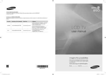 Samsung LN46A850S1F User manual | Manualzz