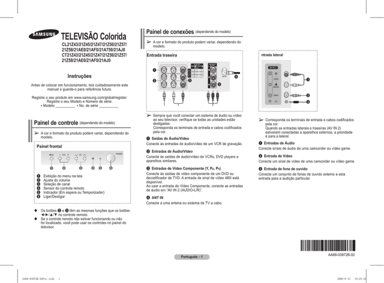 Samsung CL-21Z58MQ, CL-21Z50MQ, CL-21Z43MQ User manual Samsung CL-21Z58MQ, CL-21Z50MQ, CL-21Z43MQ User manual