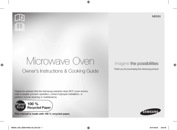 Samsung ME83X User's manual Samsung ME83X User's manual