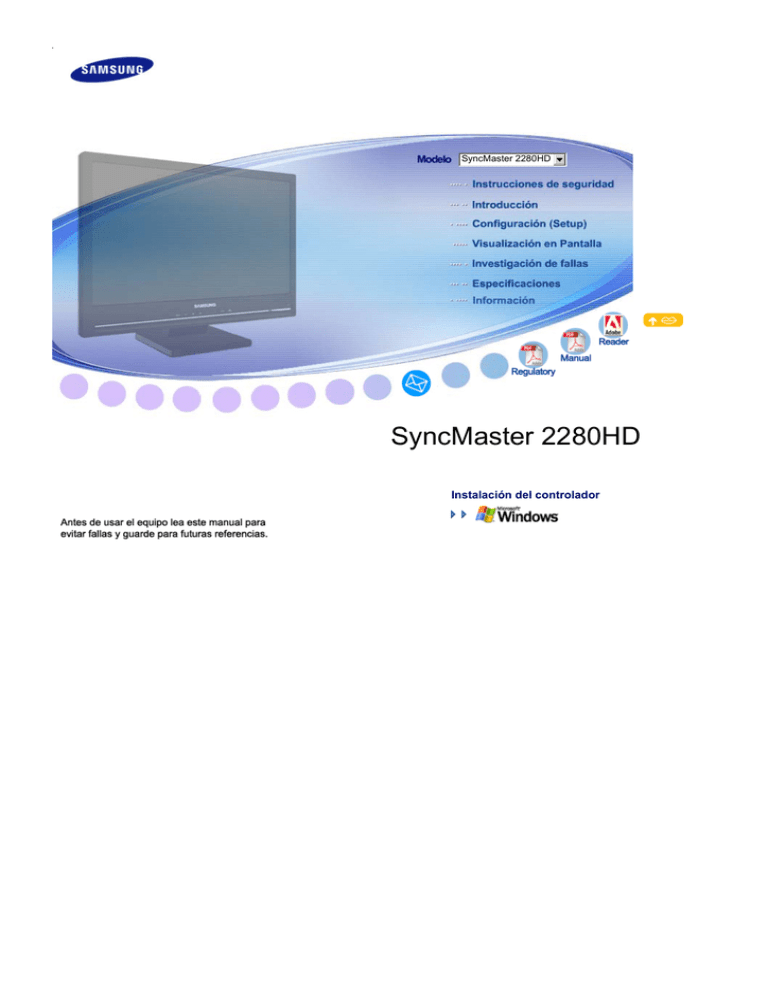 Samsung 2280HD User's manual Samsung 2280HD User's manual