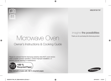 Samsung MS23F301TAW User's manual Samsung MS23F301TAW User's manual
