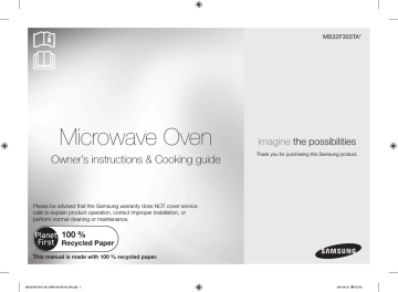 Samsung MS32F303TAW User's manual Samsung MS32F303TAW User's manual