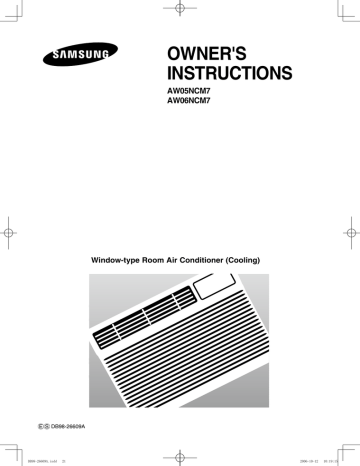 Samsung AW05NCM7, AW06NCM7 User manual Samsung AW05NCM7, AW06NCM7 User manual