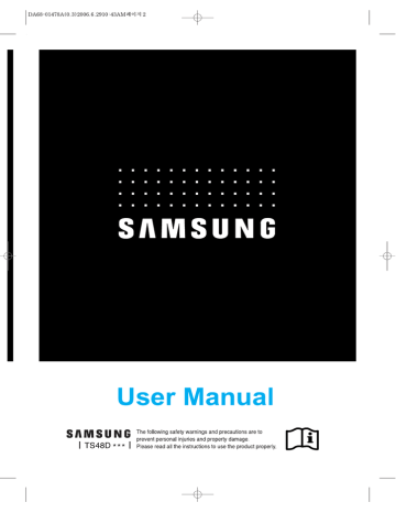 Samsung TS48DLUS User manual Samsung TS48DLUS User manual