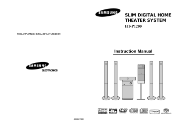 Samsung HT-P1200 User manual Samsung HT-P1200 User manual