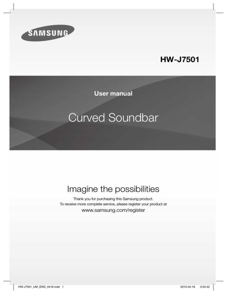 Samsung HW-J7501 User guide Samsung HW-J7501 User guide