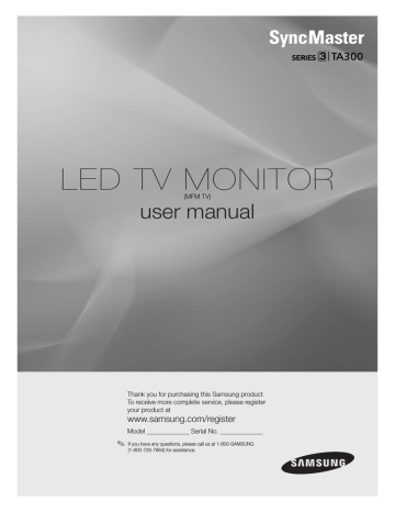 Samsung T27A300 User manual Samsung T27A300 User manual