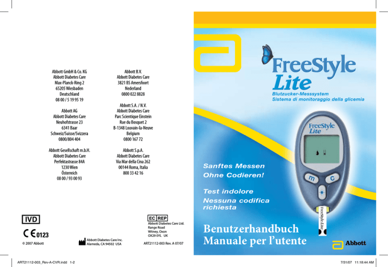 Benutzerhandbuch Manuale per l`utente Benutzerhandbuch Manuale per l`utente