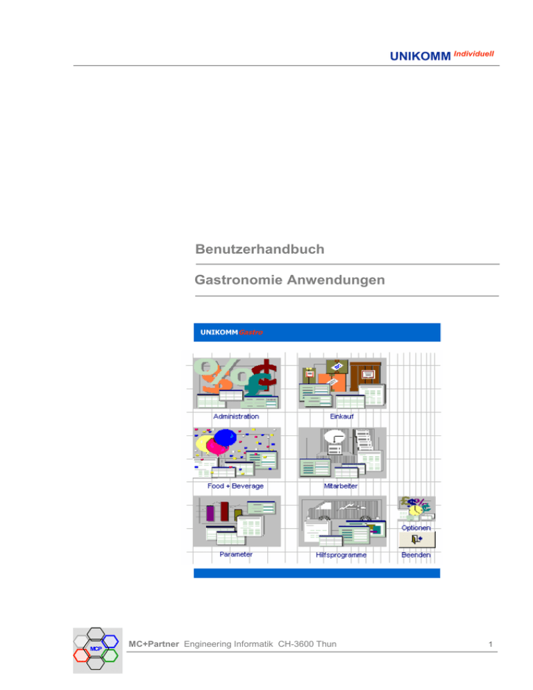 Benutzerhandbuch Gastronomie Anwendungen Benutzerhandbuch Gastronomie Anwendungen