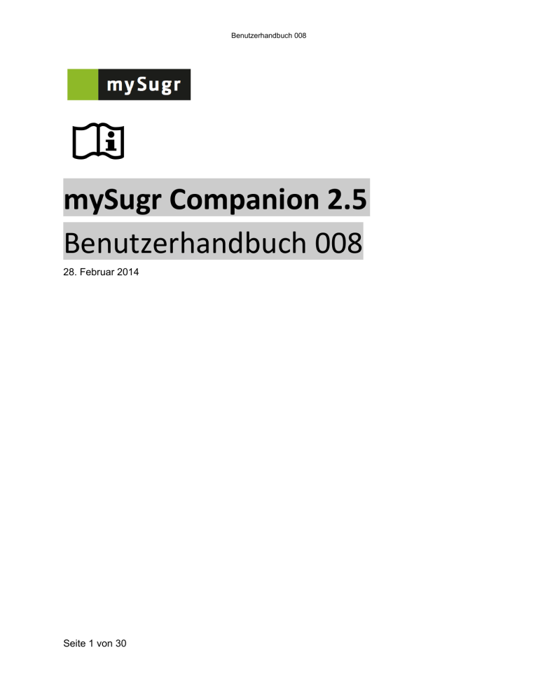 mySugr Companion 2.5 Benutzerhandbuch 008 mySugr Companion 2.5 Benutzerhandbuch 008