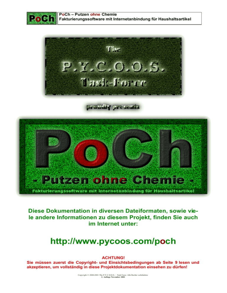 PoCh - The PYCOOS Task Force PoCh - The PYCOOS Task Force