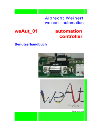 weAut_01 automation controller - weinert weAut_01 automation controller - weinert