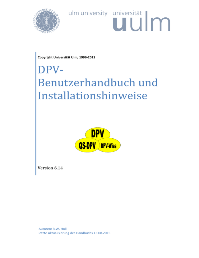 DPV-Handbuch - Universität Ulm DPV-Handbuch - Universität Ulm