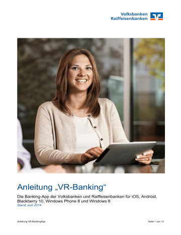 Anleitung Zur VR Banking App Manualzz