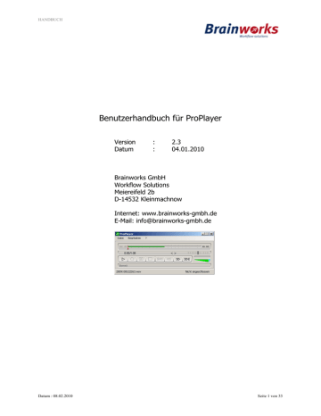 ProPlayer 2.3 GER ProPlayer 2.3 GER