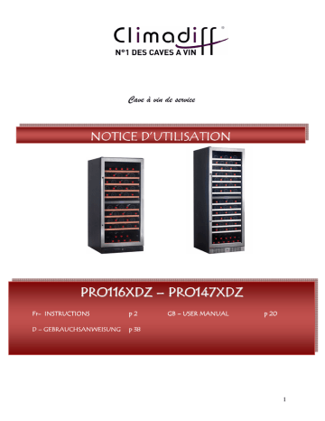 PRO116XDZ et PRO147XDZ F GB D PRO116XDZ et PRO147XDZ F GB D
