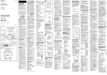 Sony ICF-CD3iP Owner's manual Sony ICF-CD3iP Owner's manual