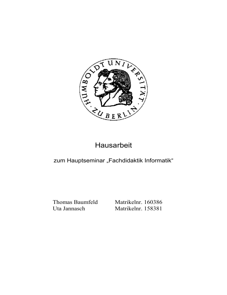 Hausarbeit Hausarbeit