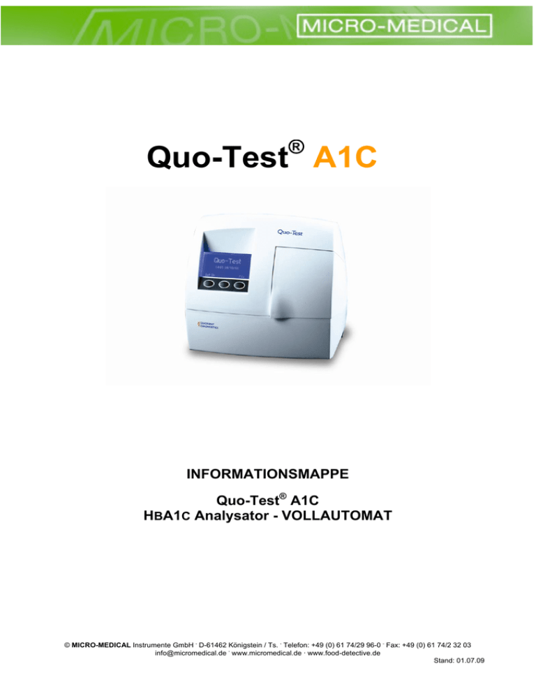 Quo-Test A1C - micro Quo-Test A1C - micro