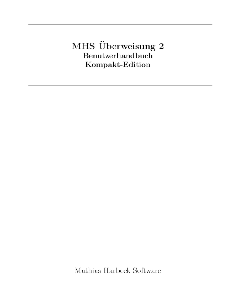 MHS Überweisung 2 MHS Überweisung 2