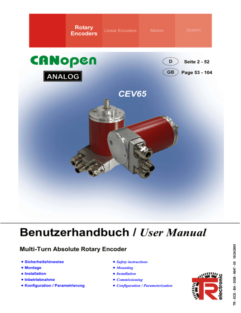 Benutzerhandbuch / User Manual Multi-Turn Benutzerhandbuch / User Manual Multi-Turn