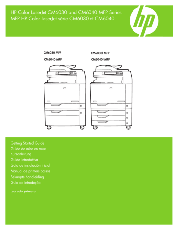 HP Color LaserJet CM6030/CM6040 Multifunction Printer series Getting Started Guide | Manualzz