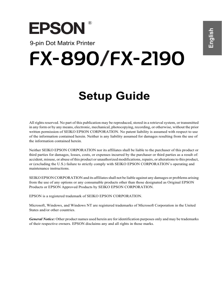 Setup Guide Setup Guide