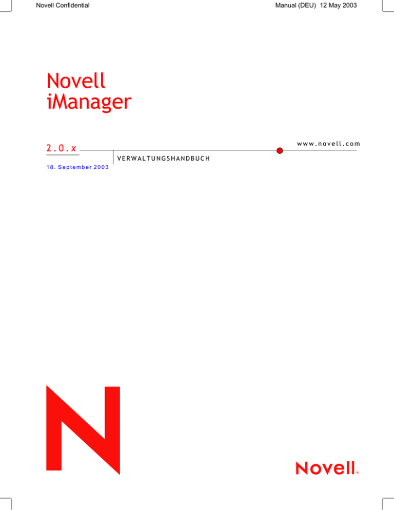 Novell iManager Novell iManager