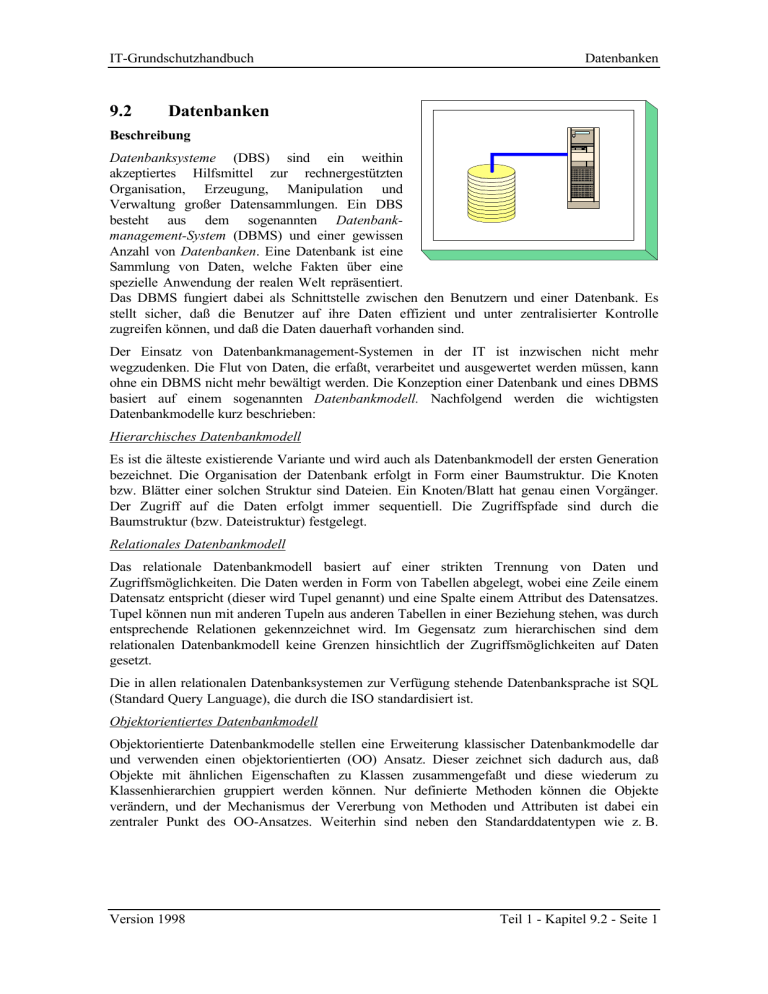 IT-Grundschutzhandbuch 1998 IT-Grundschutzhandbuch 1998