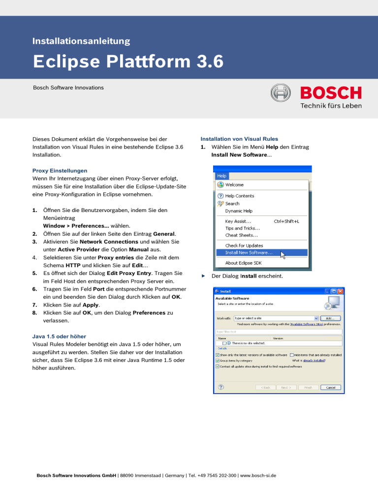 Installationsanleitung Eclipse Plattform 3.6 - download-visual Installationsanleitung Eclipse Plattform 3.6 - download-visual
