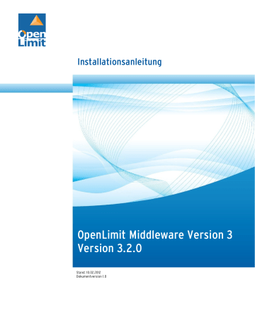 Installationsanleitung OpenLimit CC Installationsanleitung OpenLimit CC
